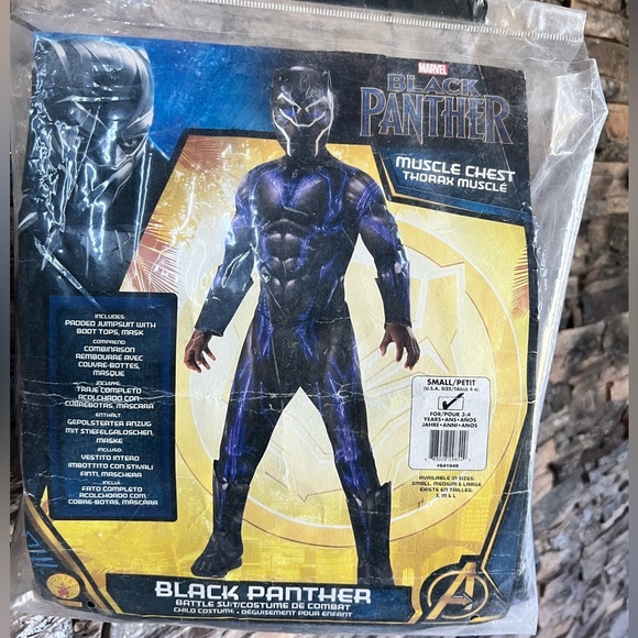 Marvel Black Panther Kids Costume - Black and Blue - Picture 7 of 12